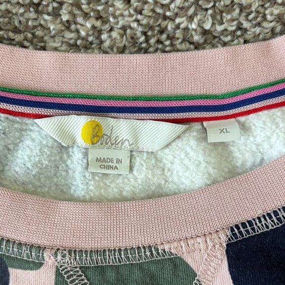 Boden Women’s Hannah Floral Printed Sweatshirt Cotton Size XL - Picture 2 of 10